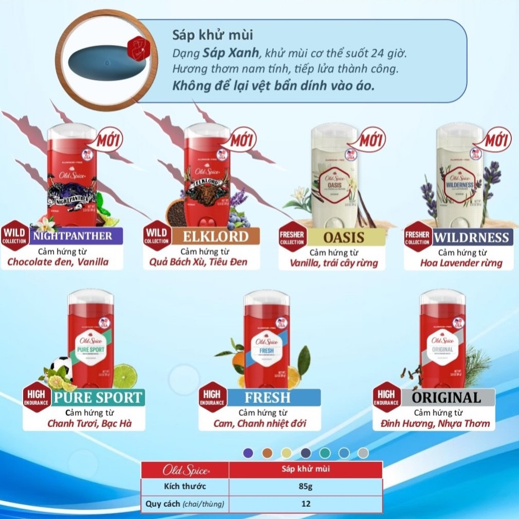 Lăn khử mùi cao cấp Old Spice – hàng nhập khẩu Mỹ