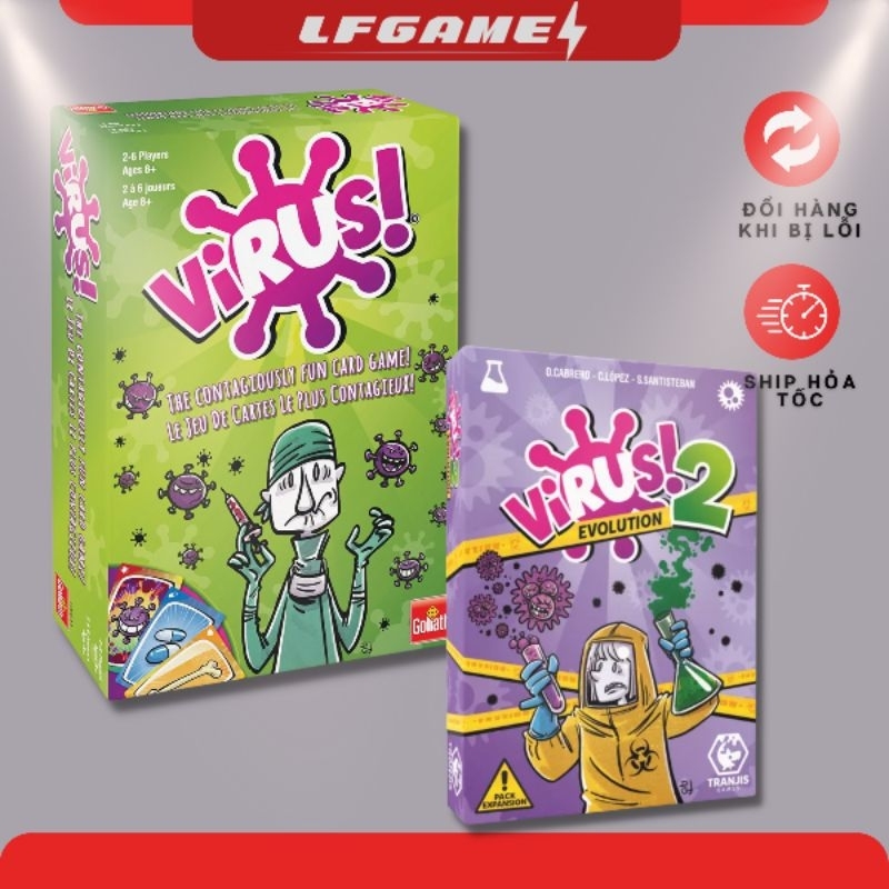 Đồ chơi thẻ bài Board game Goliath Virus Card Game Bộ Thẻ Trò Chơi