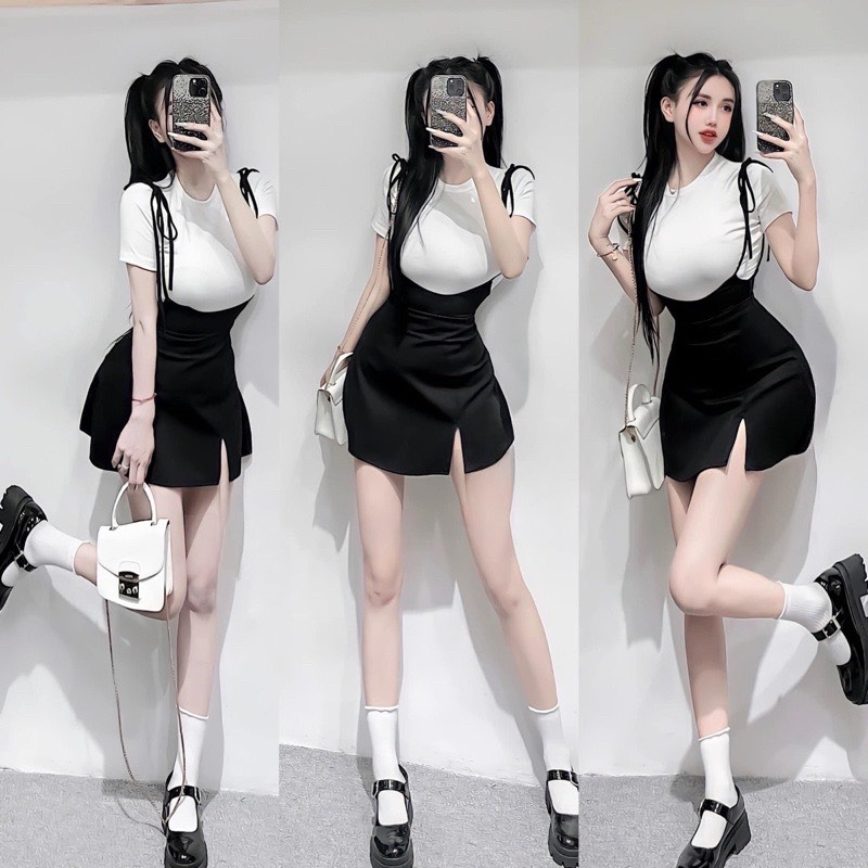 set yem xe dui kem ao bo tam chat lieu co gian co quan trong set xinh 2 mon