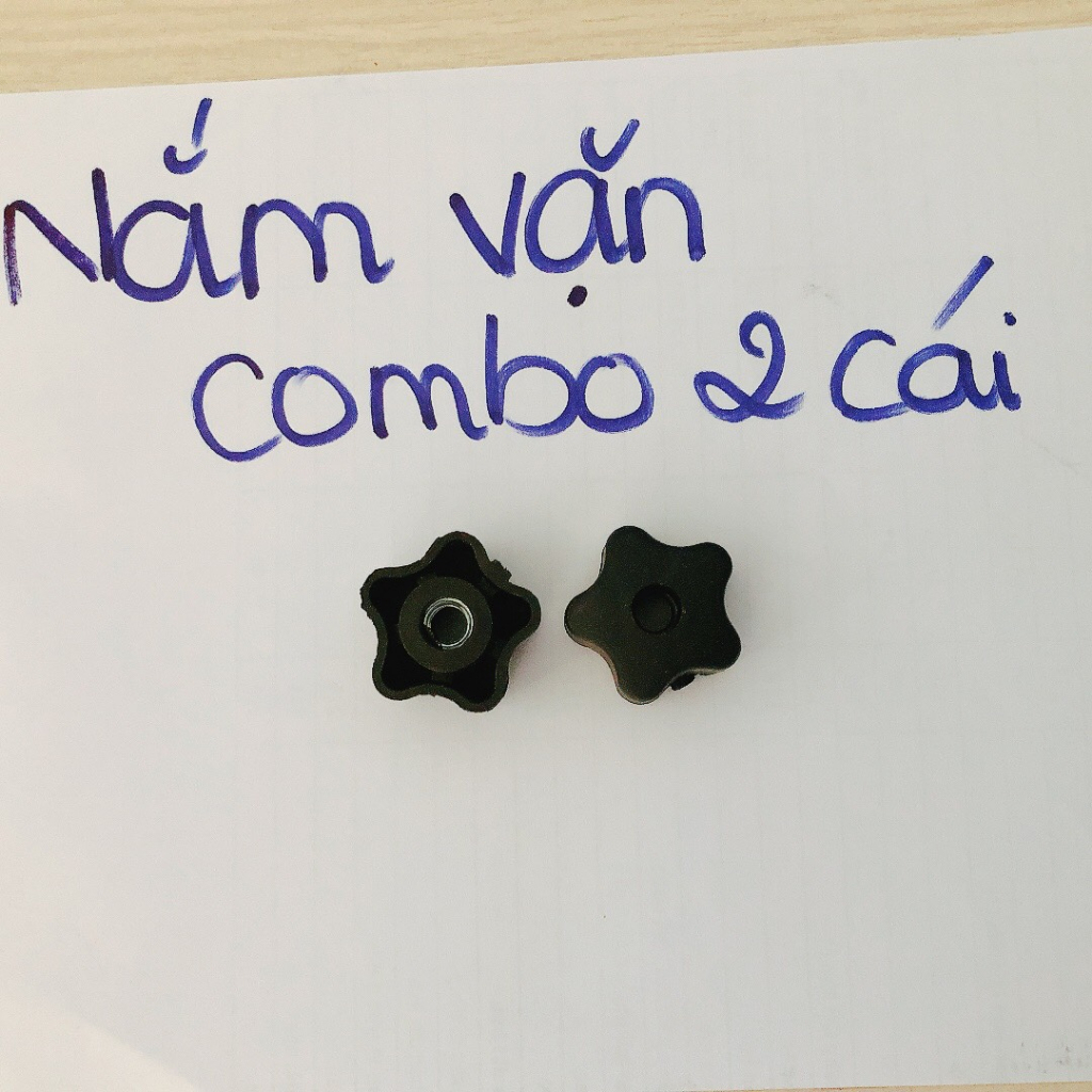 [ 2 HOA MAI ] Núm vặn tay bông mai nhựa ren bằng thép