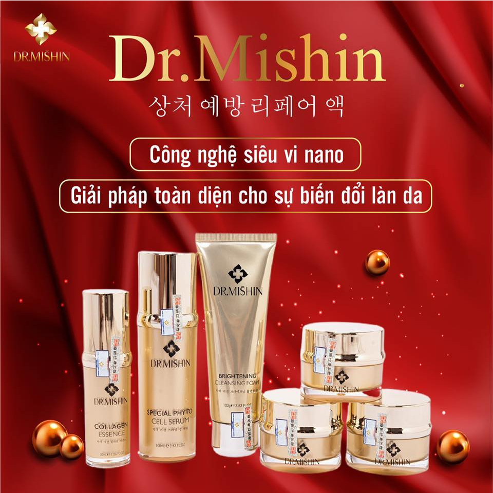 (CHÍNH HÃNG, CÓ BÁN LẺ) Bộ Mỹ Phẩm Cao Cấp Dr Mishin Hàn Quốc 6 Sản Phẩm Ức Chế Nám, Tàn Nhang, Trắng Sáng