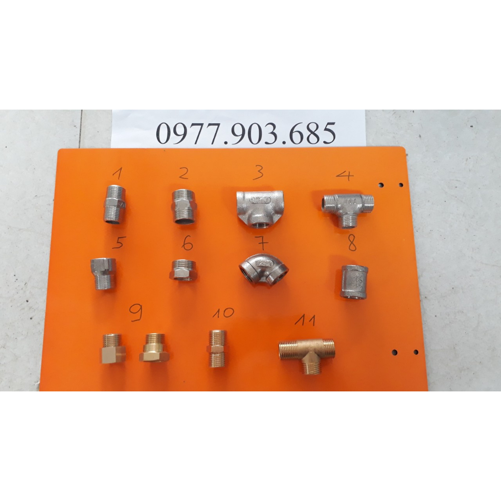 kép đồng, nơ đồng,Đầu nối ren trong ngoài inox,kép inox,nơ inox 21,27 ...