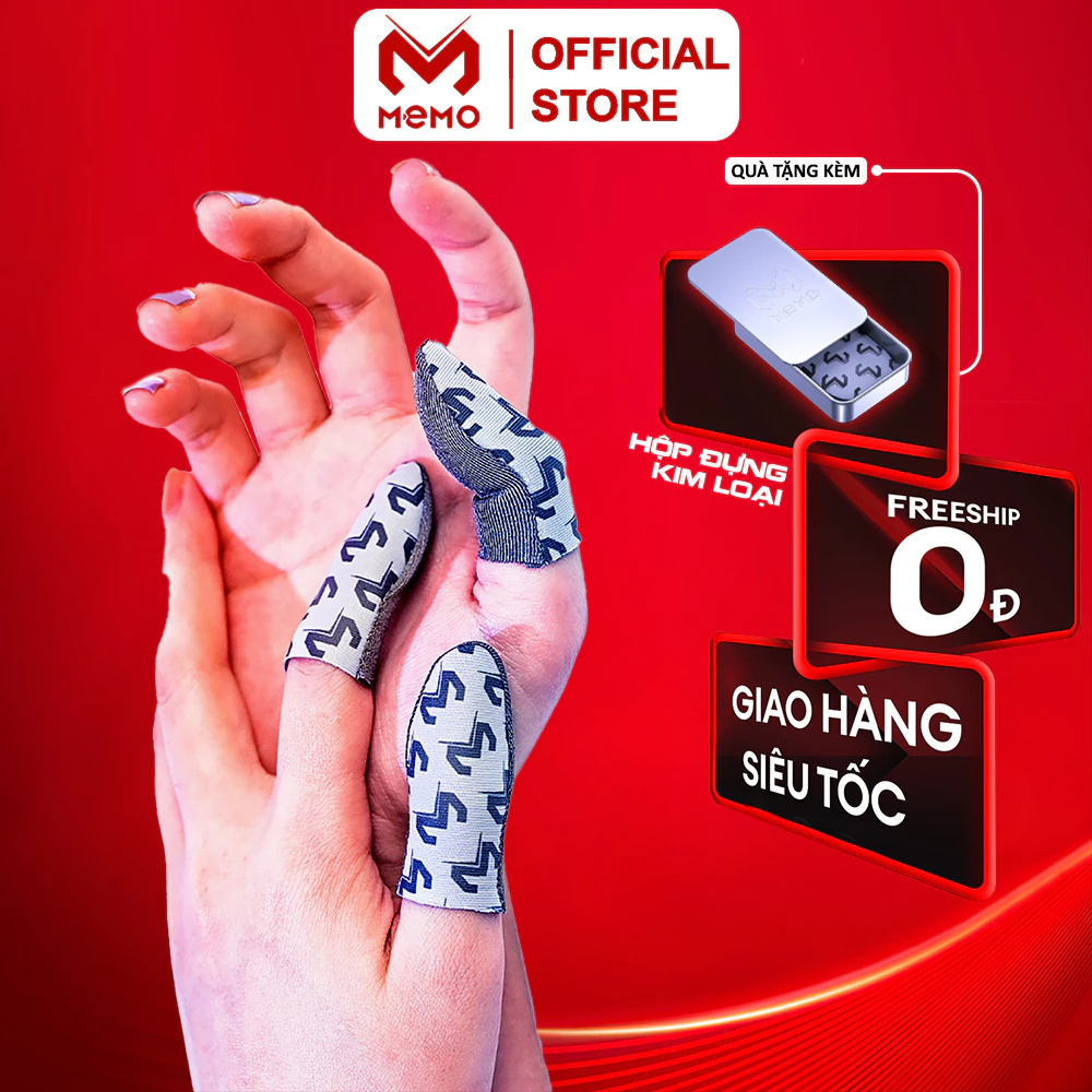 Bao tay chơi game MEMO V7 sợi bạc cho điện thoại