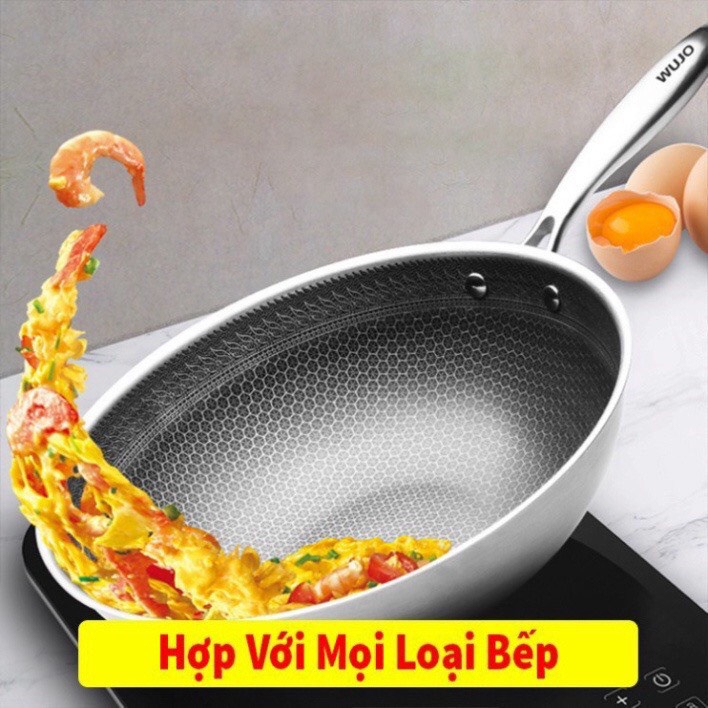 Chảo Chống Dính- Lòng Sâu- Chảo Chống Dính Vân Tổ Ong Cao Cấp 32cm
