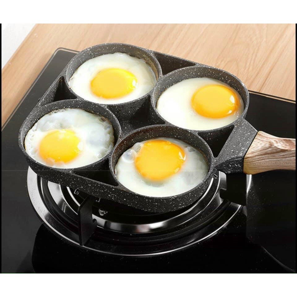 Chảo Chiên Trứng 4 ngăn Chống Dính - Chảo chống dính  ốp la 4 lỗ mini