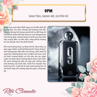 Nước hoa dubai 9 pm, 9am 100ml Nước hoa nam chính hãng 9 PM