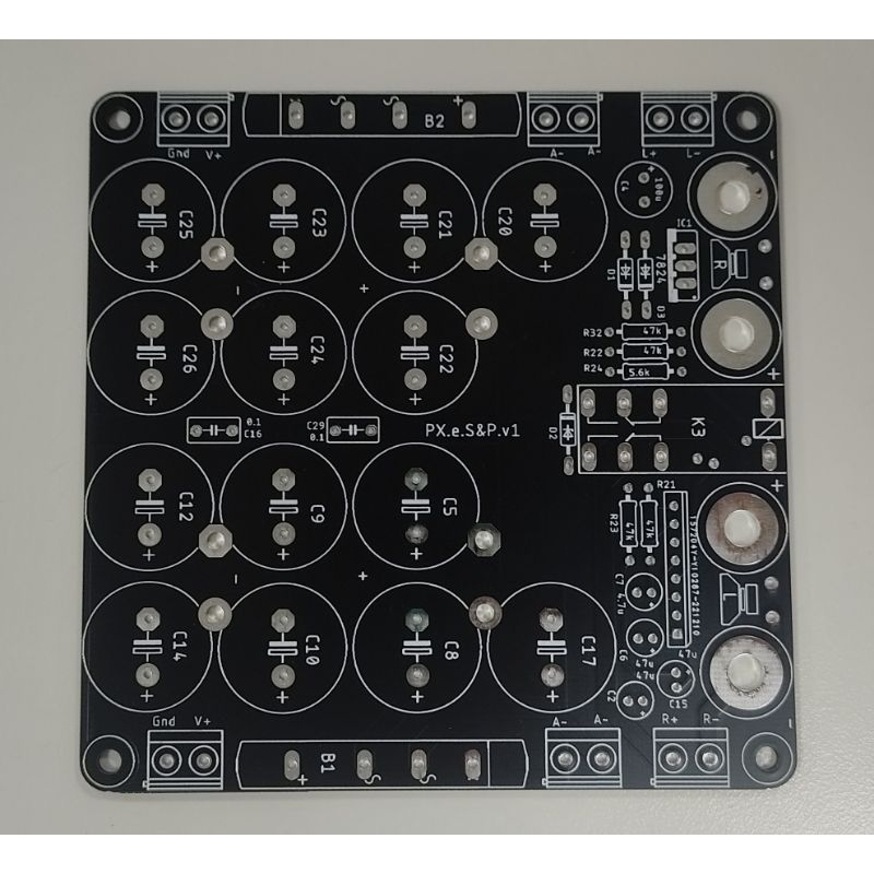 Tấm PCB chỉnh lưu lọc nguồn cho mạch công suất sử dụng hai nguồn đơn ...