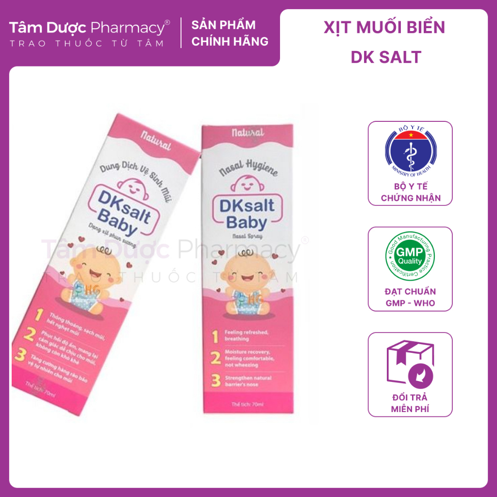 [CHÍNH HÃNG] Xịt mũi nước muối biển DK SALT baby hồng cho bé - Dung ...