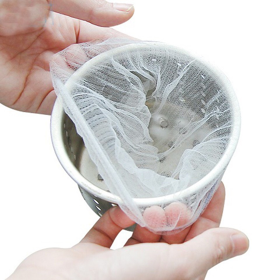 100 Túi Lọc Rác Bồn Rửa Chén Tiện Dụng Có Chun
