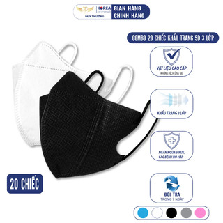 Thùng 500 chiếc khẩu trang 5D ECO mask chống Nắng Chống Tia UV Bộ Lọc 3 Lớp Kháng Khuẩn