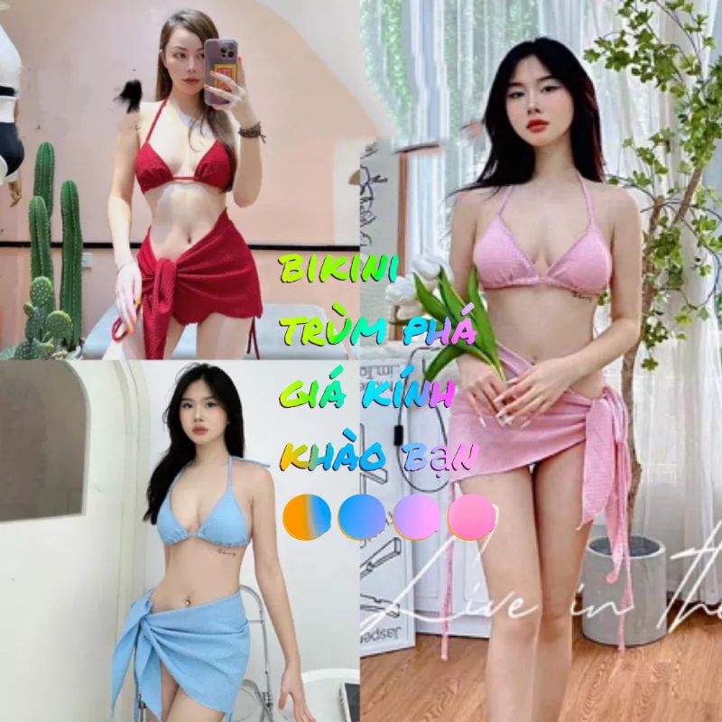 Bikini Đồ Bơi Set 3 Mảnh 2023 – Bộ Đồ Bơi Xinh Xắn