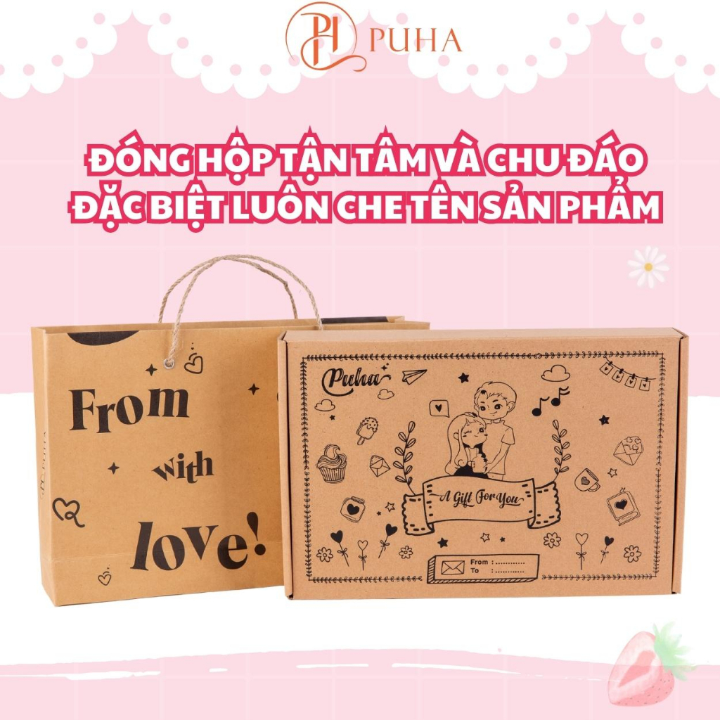 Ảnh Bộ quà tặng túi chườm bụng nóng lạnh ngày dâu PH PUHA, phiên bản gift box tâm lý 1000ml 2