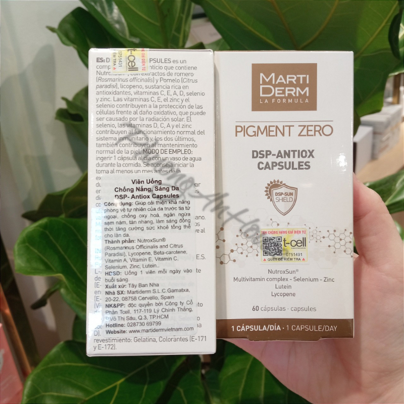 Viên uống chống nắng Martiderm Pigment Zero DSP Antiox Capsules