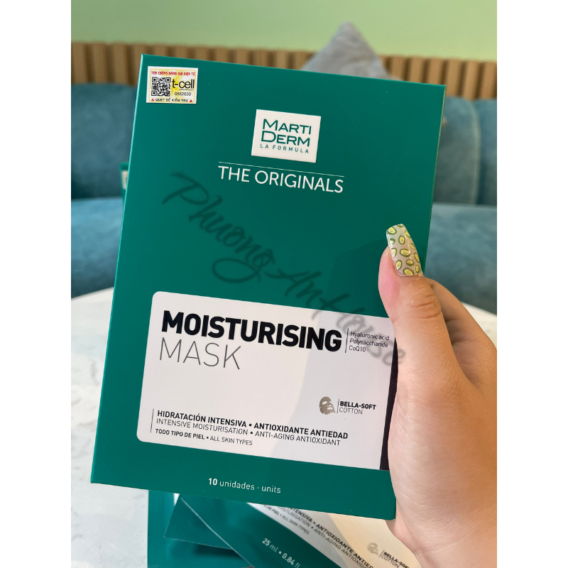 Mặt nạ dưỡng ẩm trắng da MartiDerm The Originals Moisturising Hộp 10 miếng x 25ml - PhuongAnHouse