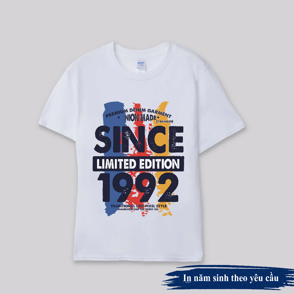 Áo thun INFINITEE in theo năm sinh của bạn, US Cotton, form Unisex - INY002