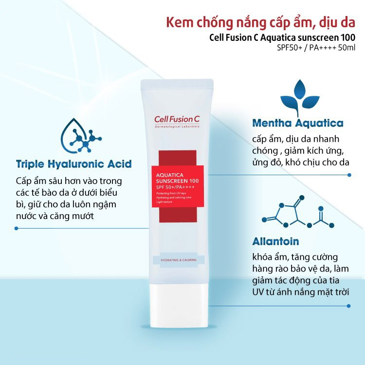 Ảnh Kem Chống Nắng Cell Fusion C Sunscreen 100 SPF50+ PA++++ Tuýp 50ml 2