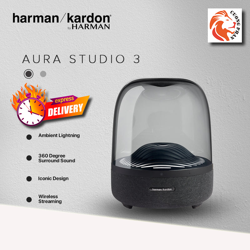Loa Bluetooth Harman/Kardon AURA STUDIO 3 - Sang Trọng và Tinh Tế - AUX , 130W - Hàng Chính hãng PGI - Bảo Hành 12 Tháng