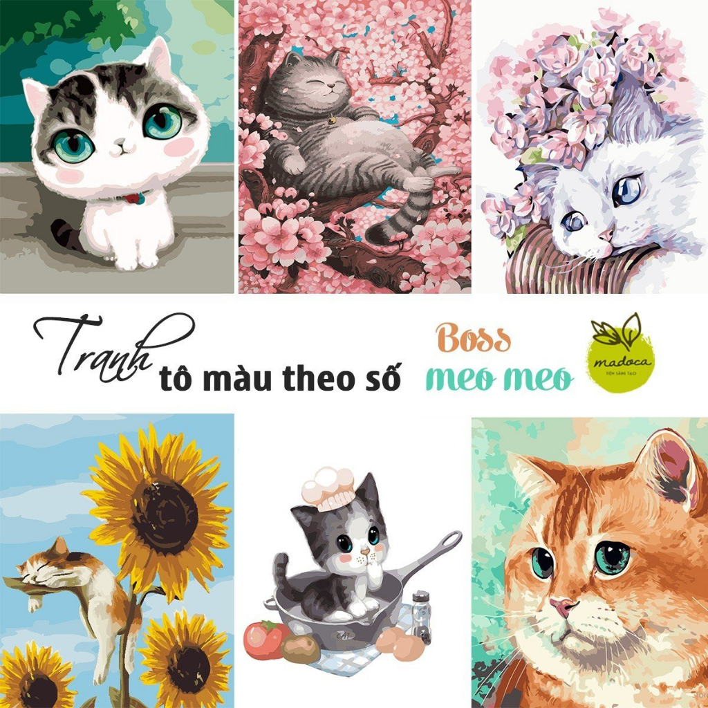 Tranh tô màu theo số, tranh số hóa, tranh tô màu số hóa Madoca - Boss ...