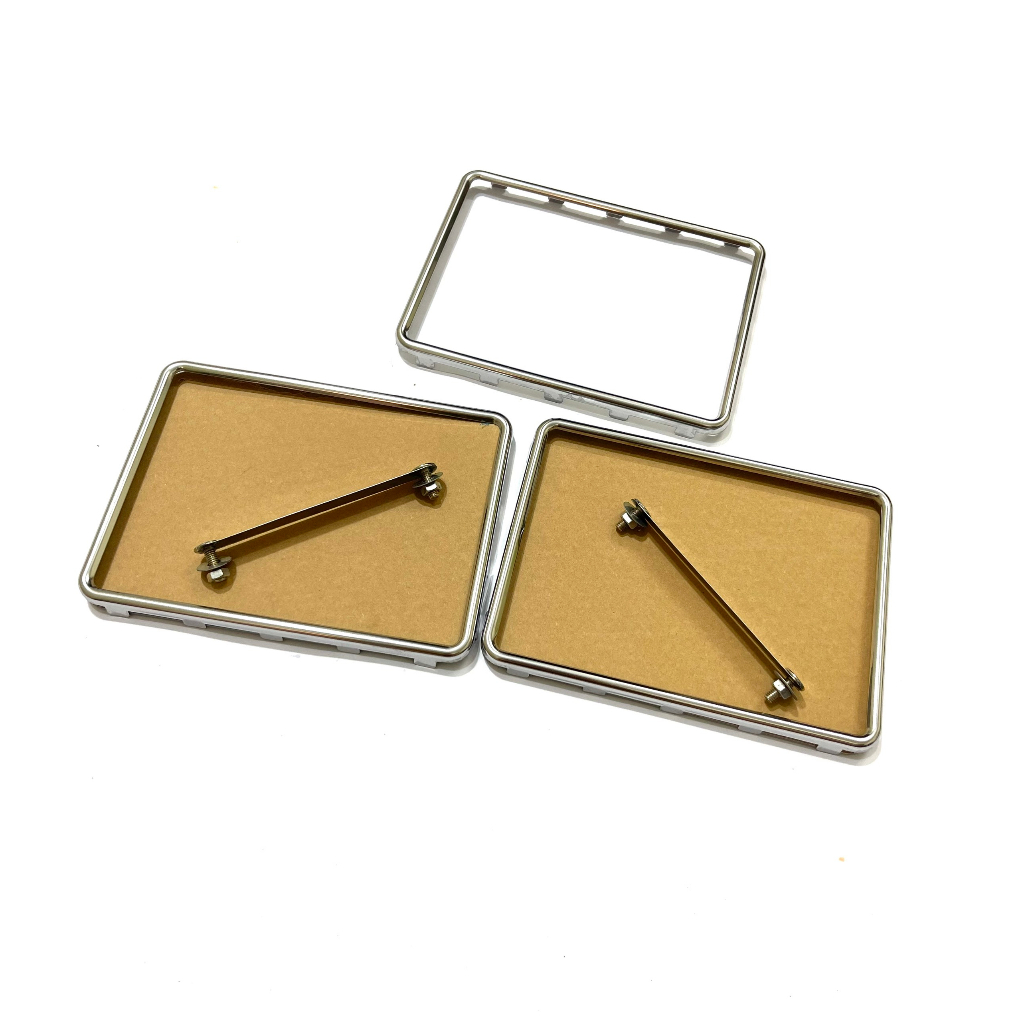 Ốp biển số INOX Gắn mọi loại xe gắn máy (Gồm 3 món Ốp inox sau,Meca ...