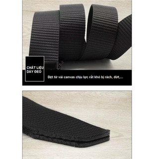 Thắt lưng unisex vải canvas Broobelt dây nịt dù khóa tự động bản dây 3.3cm cho nam nữ siêu bền TL80