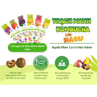 Thạch xanh Kombucha Hasu Vgreen Túi 525g/ 1050g - Xanhsam Natural & Organic