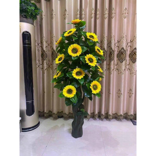 Cây hoa hướng dương cao 1,7m cao cấp decor cực đẹp- Cây hoa giả