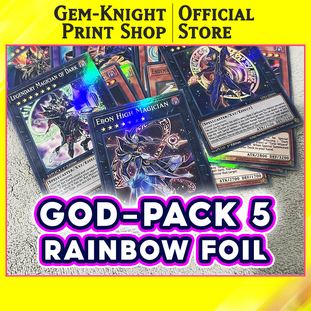 [Bài In] Bộ bài Yugioh God Pack 5 Rainbow Foil Shopee Việt Nam