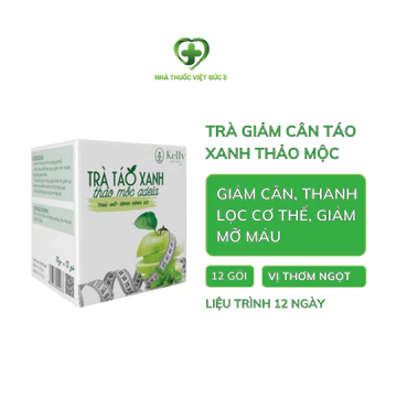 Trà giảm cân thảo mộc Kelly trà táo xanh giảm cân thải độc thanh lọc cơ thể hỗ trợ giảm mỡ máu