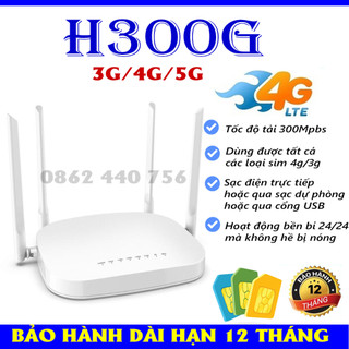 Cục phát wifi từ sim 4G H300G - 4 ăngten siêu khỏe - Tản nhiệt tốt, hoạt động 24/24 không bị nóng