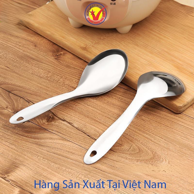 Muôi múc canh inox cao cấp dày dặn sáng bóng - muôi đá lực sỹ | Shopee ...