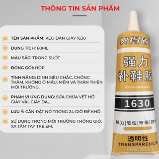 Keo dán giày dép chuyên dụng siêu dính chắc Duer Aodegu 1630, keo đa năng dán đế giầy, dày thể thao