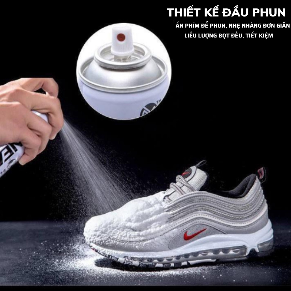 Bộ phụ kiện chăm sóc giầy dép Shoes 2h Sneaker 3 món gồm bình sịt, bàn chải đánh và 1 gói 32 khăn.
