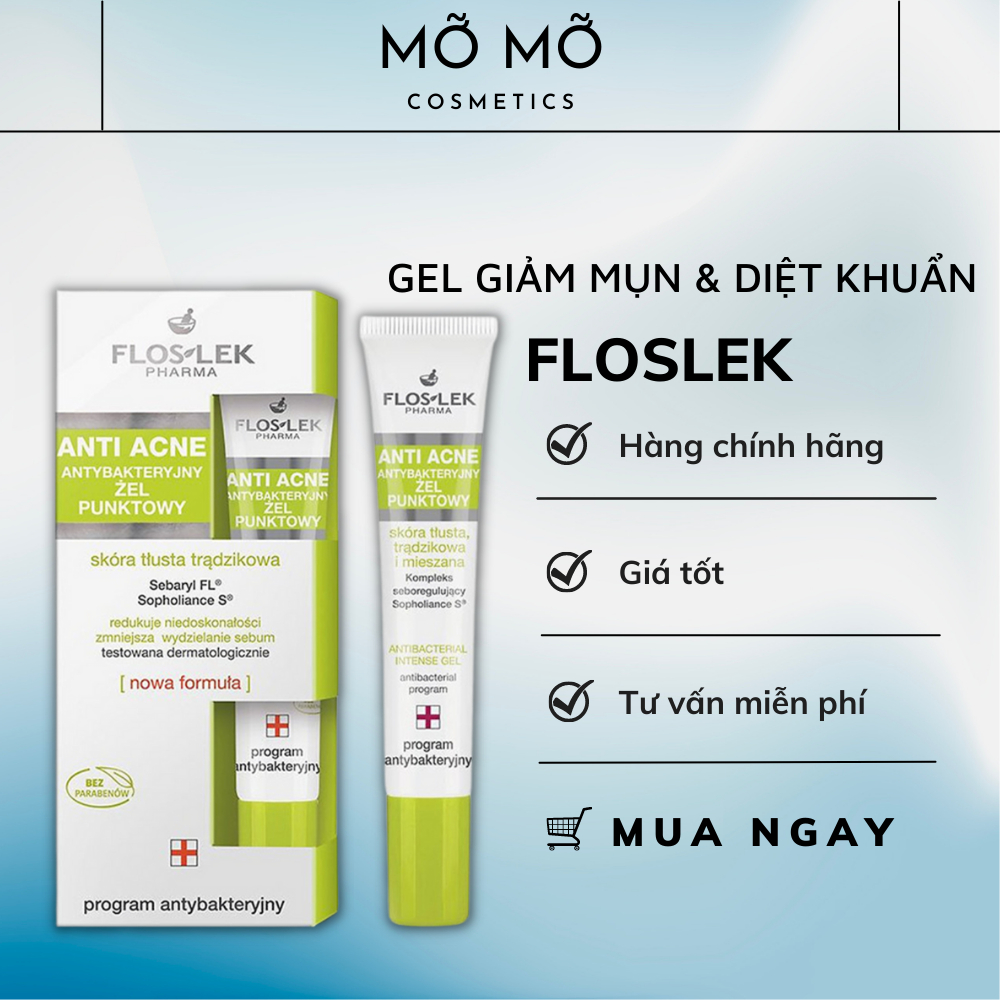 Gel Giảm Mụn And Diệt Khuẩn Floslek Anti Acne Antibacterial Intense Gel