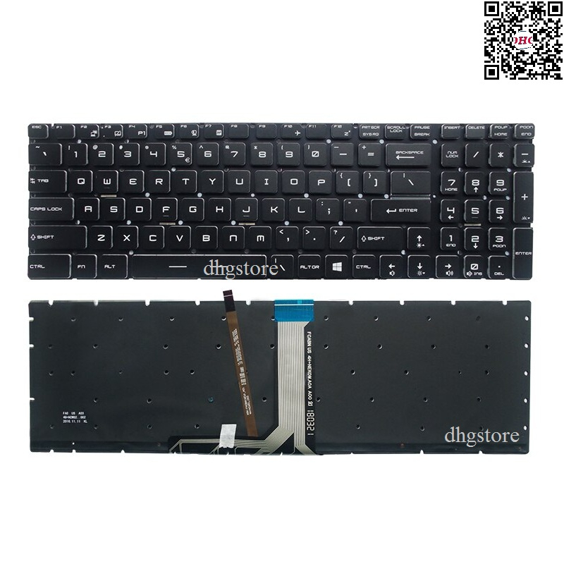Tastiera Retroilluminata Di Ricambio Per MSI WS60, GV62VR, GV72VR, GS60 E Altri - QWERTZ, 9Z.NCXBN.11D