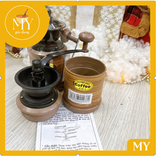 Cối xay tiêu Loại TRỒN LỚN,xay cà phê cầm tay Huỳnh Anh