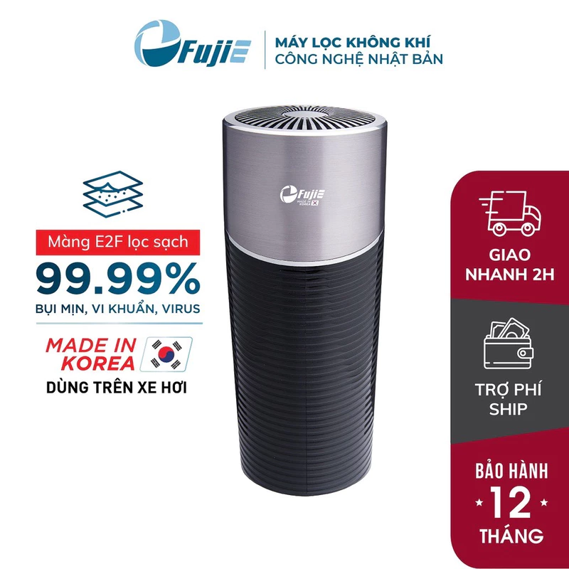 Máy lọc không khí ô tô FujiE AP100 công nghệ Nhật Bản loại bỏ nấm mốc, mùi hôi, Bảo hành chính hãng toàn quốc 1 năm — ảnh 1