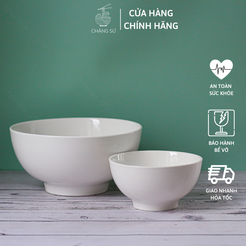 Bát ô tô sứ dáng khum kiểu Hàn dày dặn cao cấp - Tô canh sứ Minh Châu ...