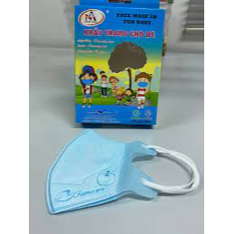 Khẩu Trang Cho Bé Famapro 5D Kids  cho bé 3 tới 10 tuổi loại  5D 3 lớp Vải Không Dệt - Hộp 10 cái
