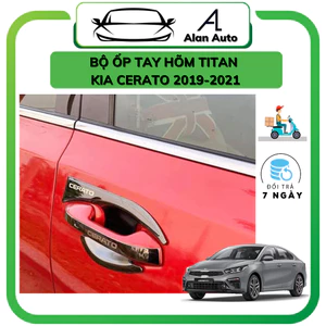 Ốp tay nắm cửa, hõm cửa ô tô Kia Cerato 2019-2021, Chất liệu Thép TITAN CAO CẤP bảo vệ tay cửa