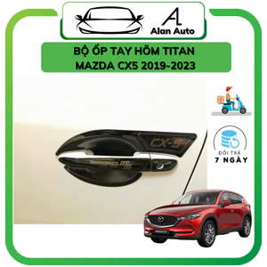 Ốp tay nắm cửa, hõm cửa ô tô Mazda Cx5 2019-2022, Chất liệu Thép TITAN CAO CẤP