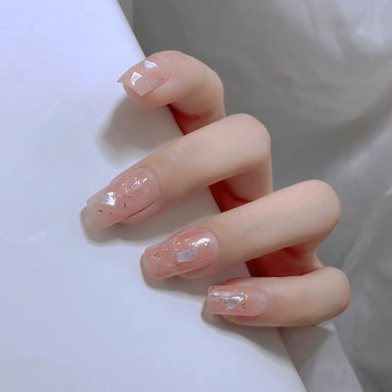 Khay charm nhiều hình nail kim loại ánh vàng, ánh bạc trang trí móng ANGELICA KC0