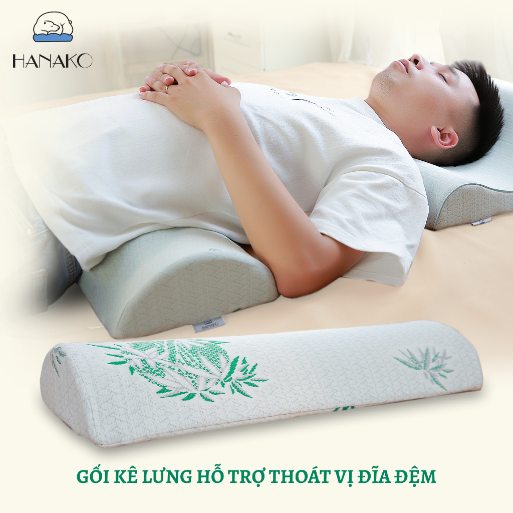 Gối Kê Lưng Hanako Cao Cấp – Hỗ Trợ Giảm Đau Mỏi Thắt Lưng, Hỗ Trợ Thoát Vị Đĩa Đệm