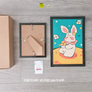 Set tranh bột giấy MADOCA tranh trang trí nhà cửa, tranh bột giấy tự làm size A5