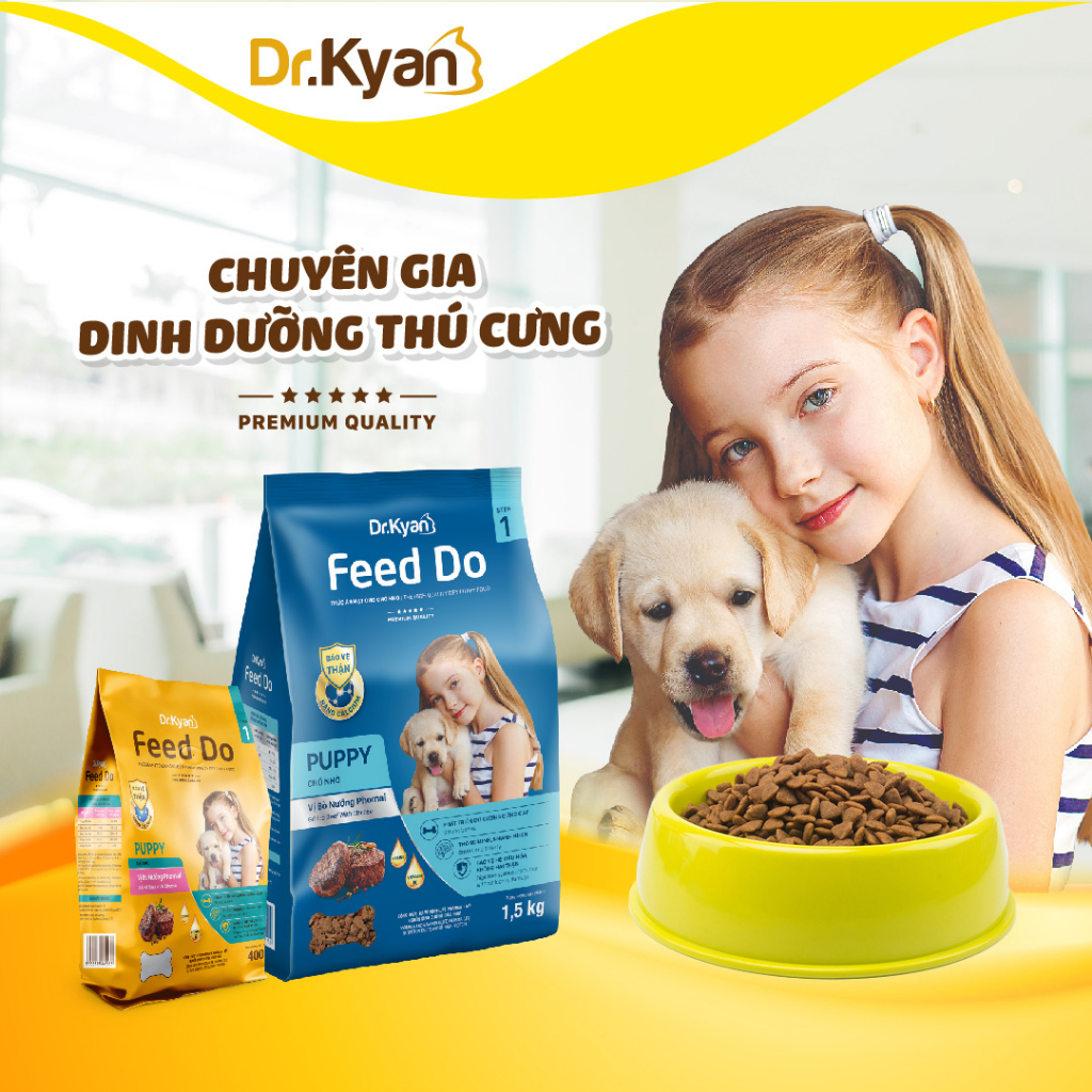 Ảnh Dr.Kyan - Thức ăn hạt cho chó nhỏ Feed Do - Puppy 400g - Vị bò nướng pho mai - DrKyan 1