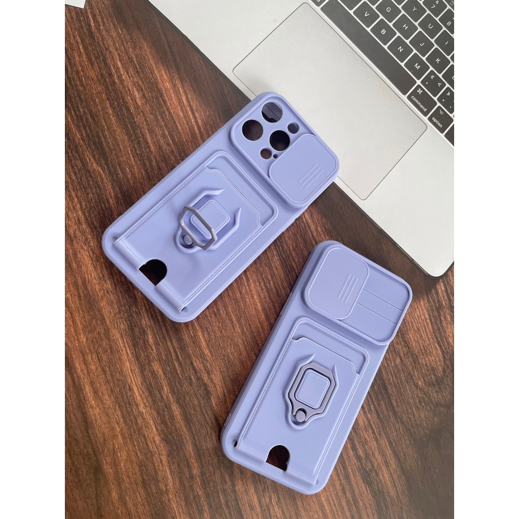 Ốp iphone tím 4 trong 1 siêu tiện dụng