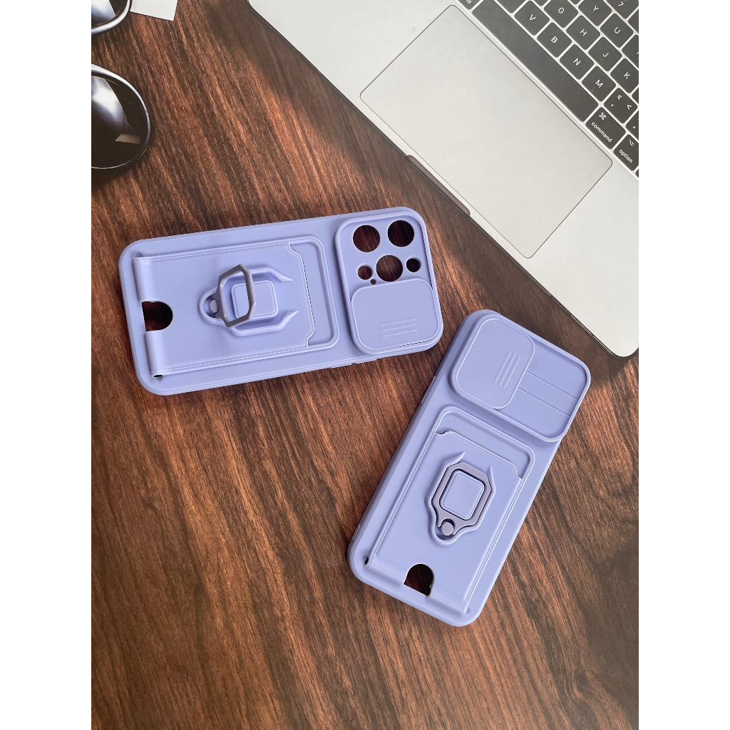 Ốp iphone tím 4 trong 1 siêu tiện dụng