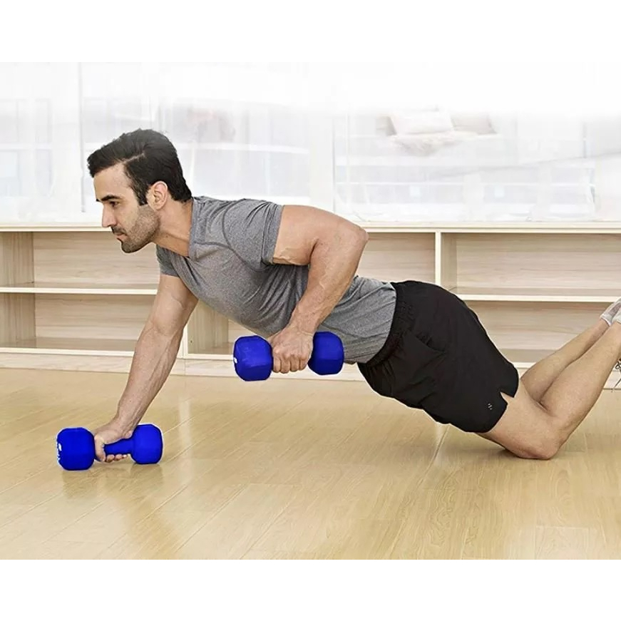 Tạ Tay Tập Gym , Yoga Loại 1KG - 5KG Chất Liệu Gang Bọc Cao Su - TK Sport - TT02