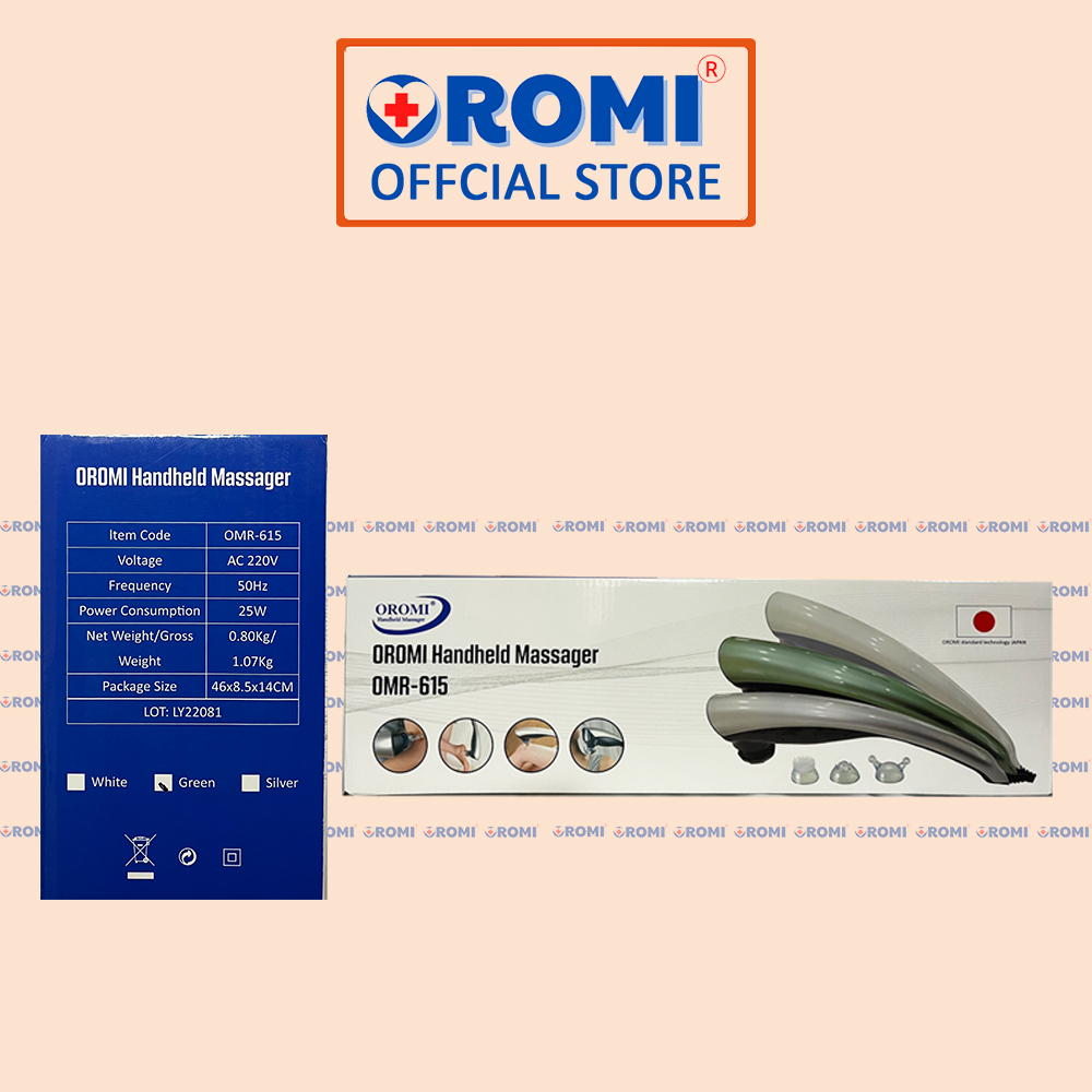 Máy massage cầm tay cắm điện 3 đầu 2 cấp độ OROMI OMR-615 - Bảo hành chính hãng 1 năm