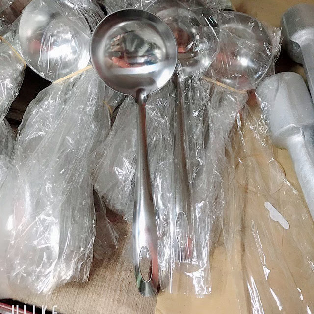 Muôi canh, muỗng múc canh inox nhỏ siêu dày cán cong | Shopee Việt Nam