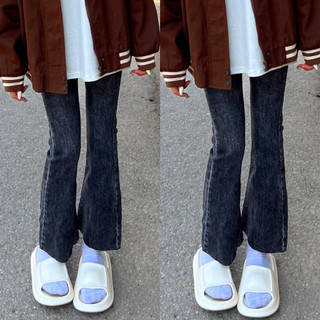Quần jeans loe xanh loang chất đẹp Yến Tee , From loe nhẹ dễ mặc #10071